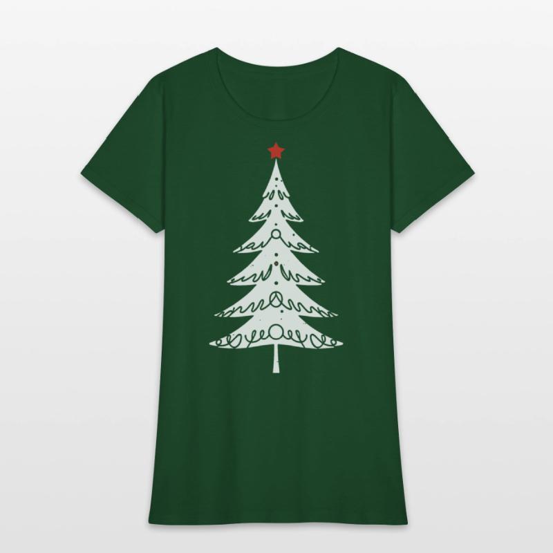 Decorated Minimalistic Christmas Tree - White