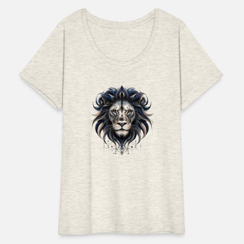 Detailed Illustration Of An Ashen Lion Face