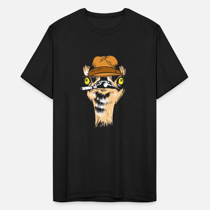 Detective Ostrich Animal Smoking Formal Suit