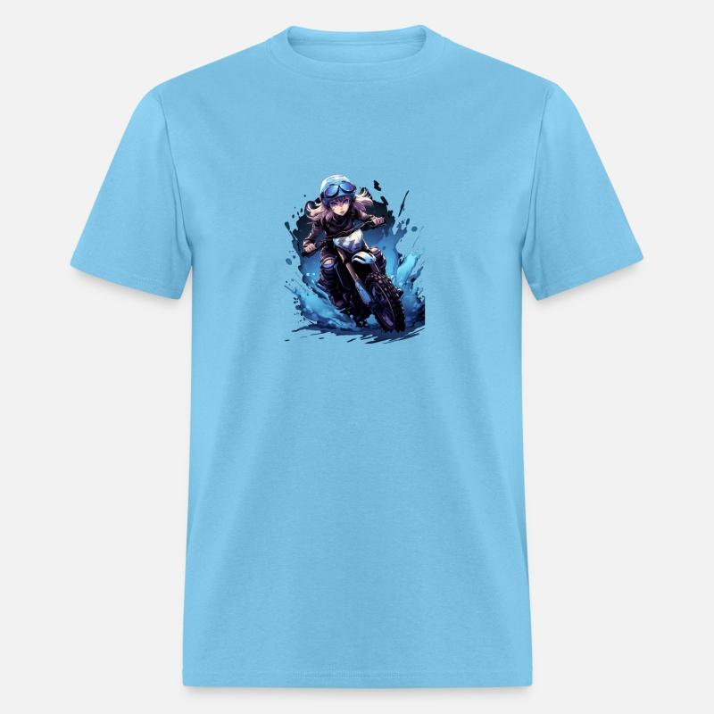 Dirt Bike Anime Girl Ice Racing Motorcycle Ice