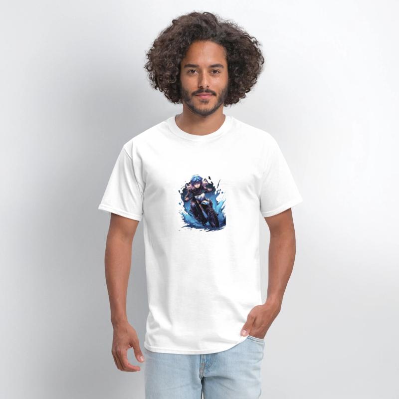 Dirt Bike Anime Girl Ice Racing Motorcycle Ice