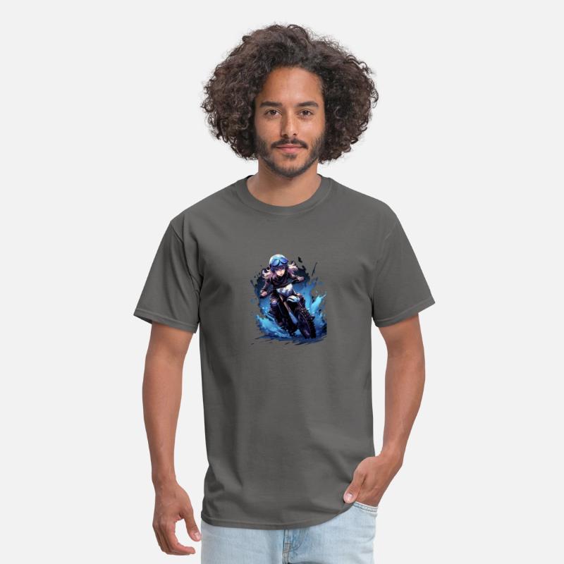 Dirt Bike Anime Girl Ice Racing Motorcycle Ice