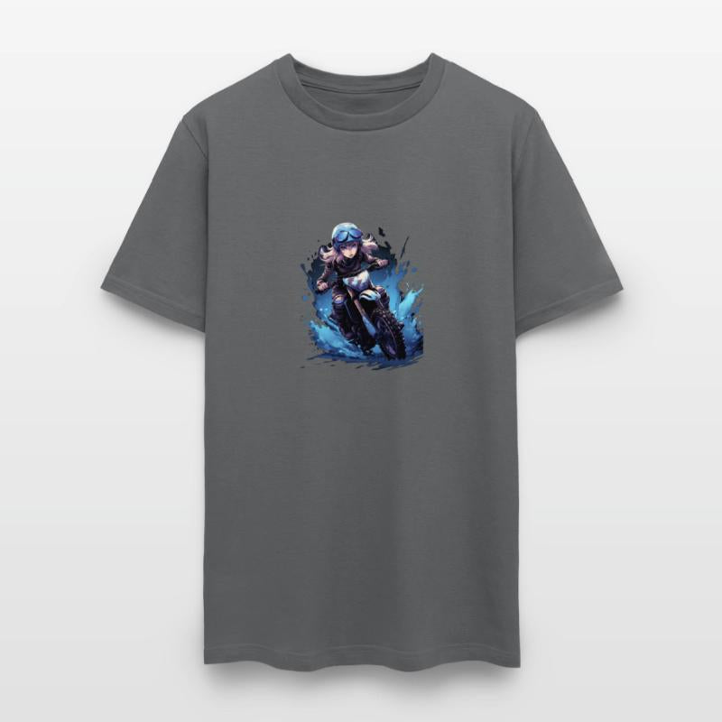 Dirt Bike Anime Girl Ice Racing Motorcycle Ice