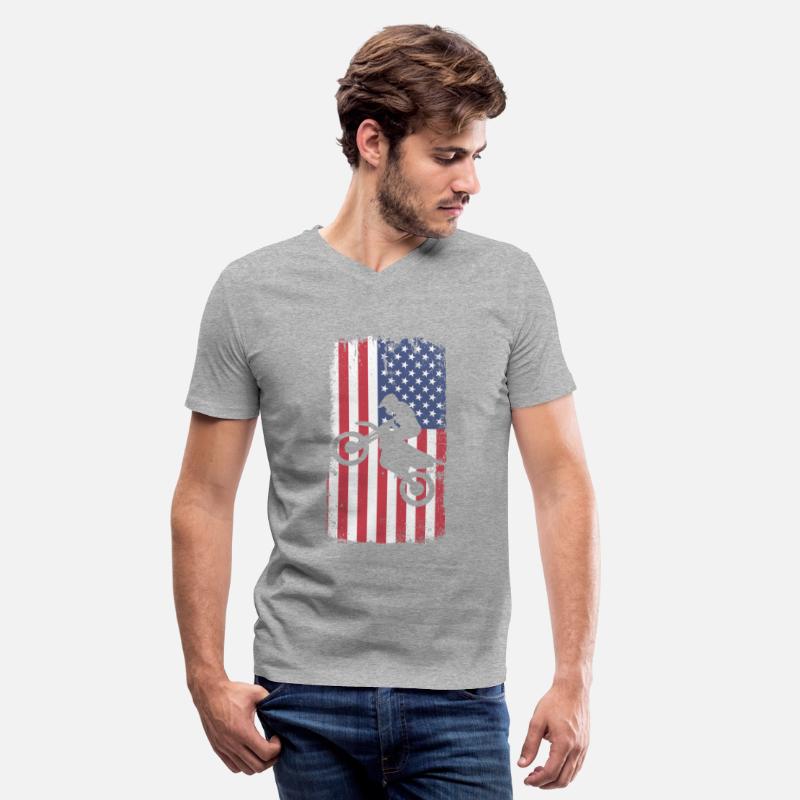 Dirt bike rider american usa flag vintage motobike