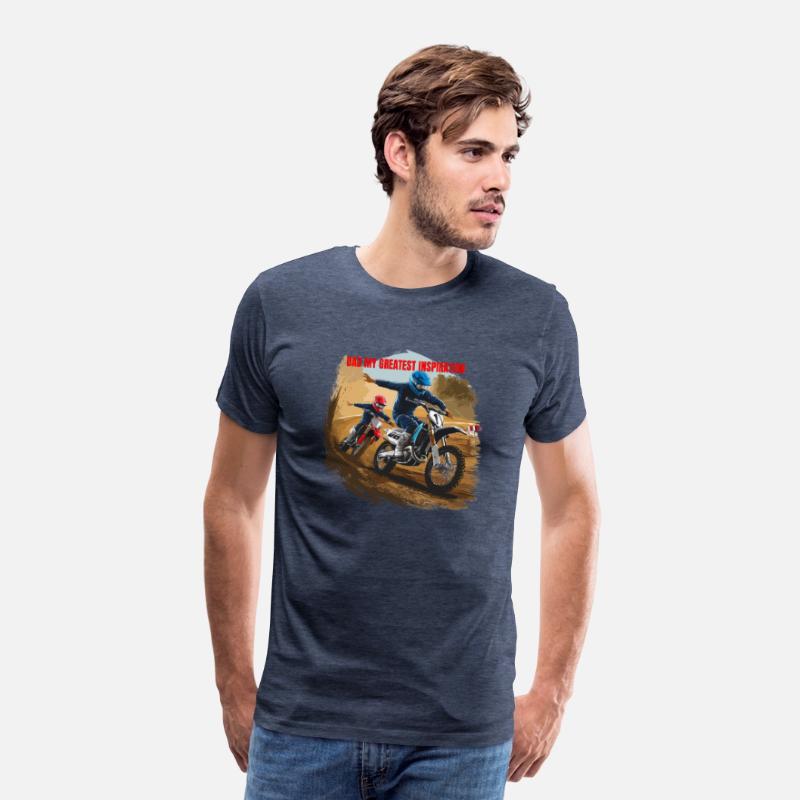 Dirt Track Duo: Motocross Father's Day Tee