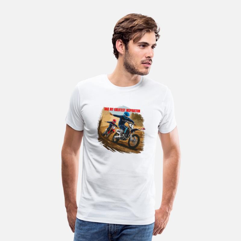 Dirt Track Duo: Motocross Father's Day Tee