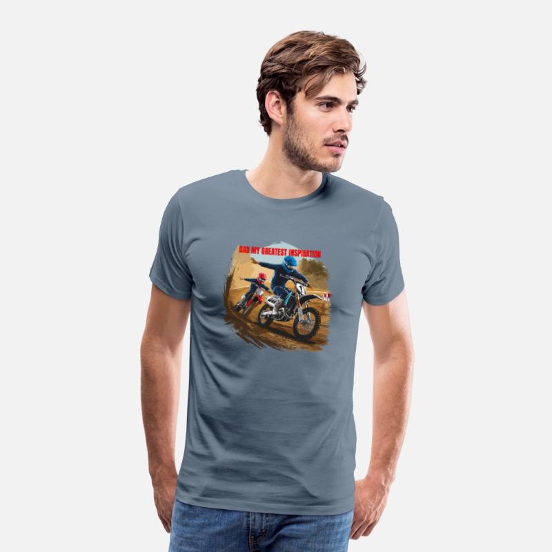 Dirt Track Duo: Motocross Father's Day Tee