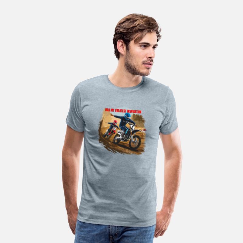 Dirt Track Duo: Motocross Father's Day Tee