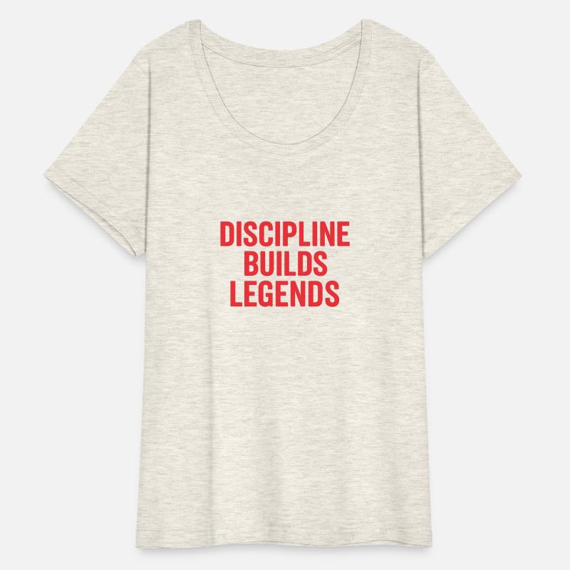 Discipline Builds Legends – Red Motivational Text