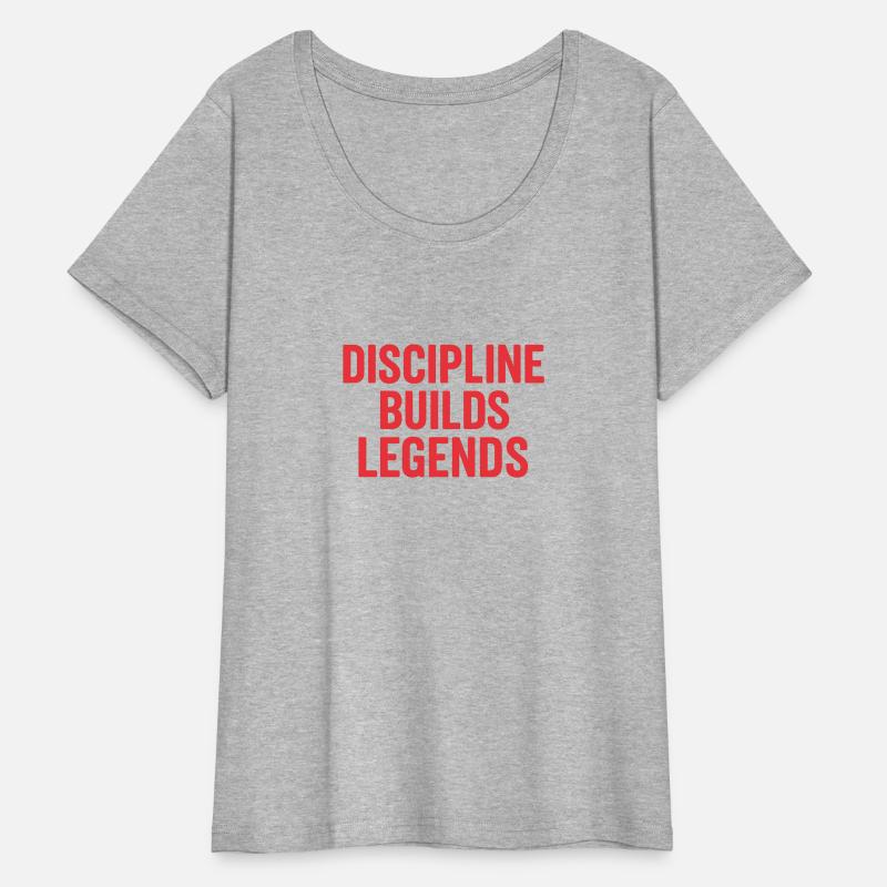 Discipline Builds Legends – Red Motivational Text