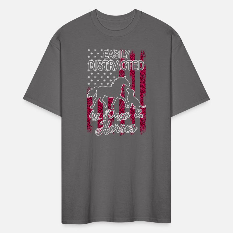 Distracted by Horse & Dog - Horse Lover Equestrian