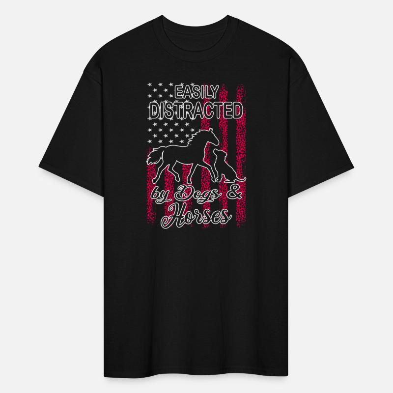 Distracted by Horse & Dog - Horse Lover Equestrian