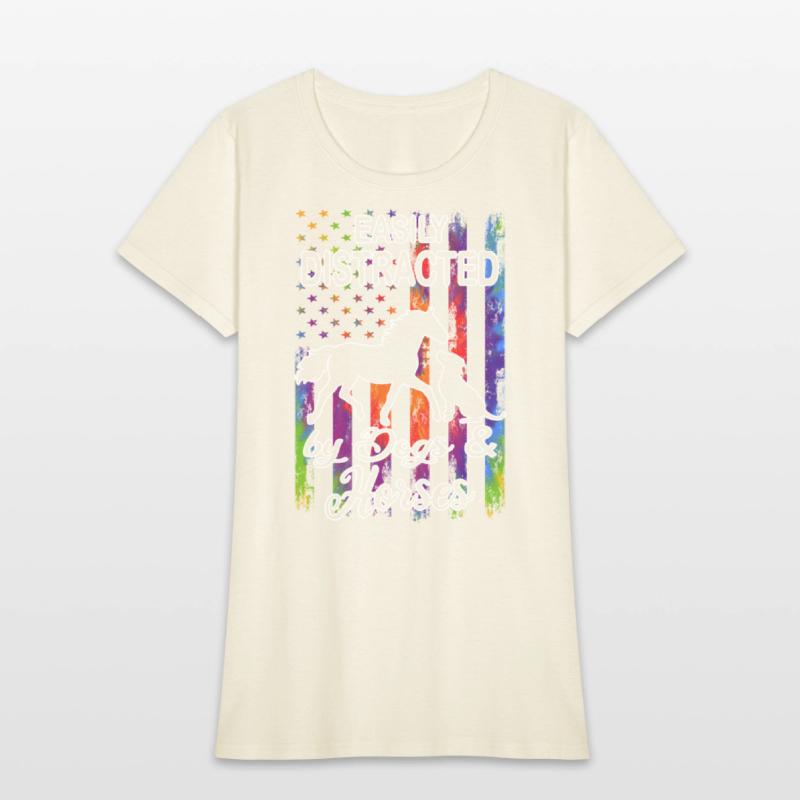 Distracted by Horse & Dog - Horse Lover Equestrian