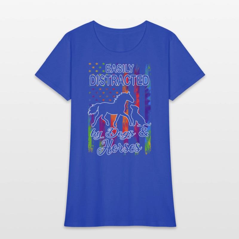 Distracted by Horse & Dog - Horse Lover Equestrian