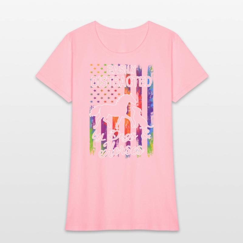 Distracted by Horse & Dog - Horse Lover Equestrian