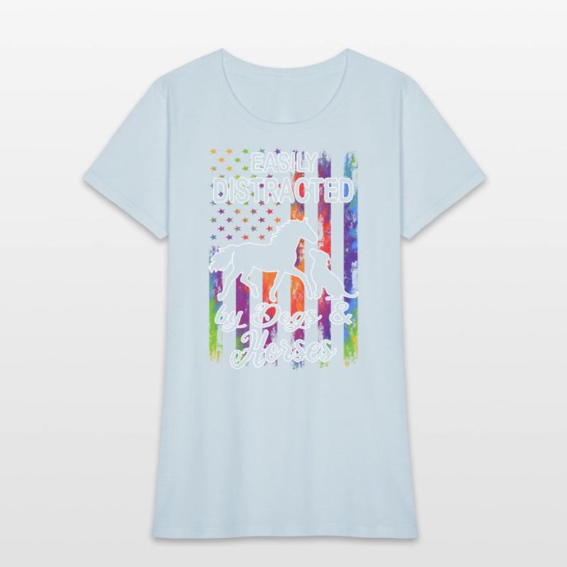 Distracted by Horse & Dog - Horse Lover Equestrian